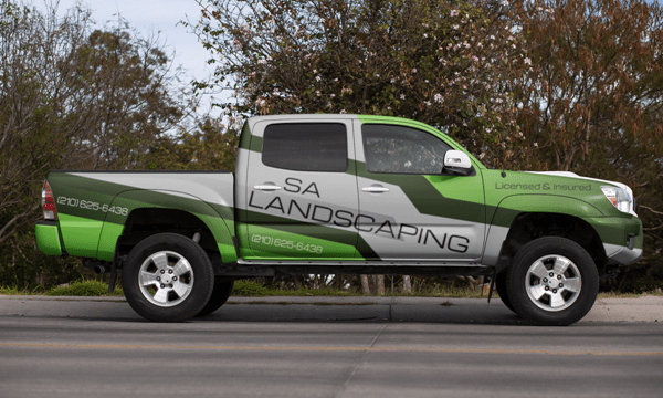 San Antonio Landscaping Company with Commercial Vehicle Wrap