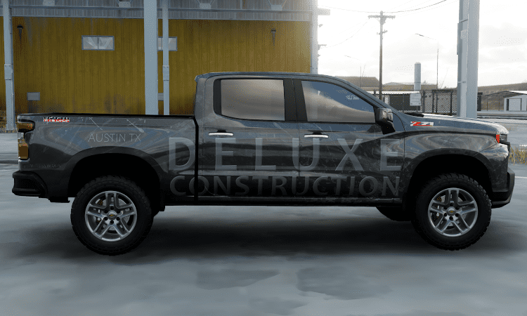 Chevrolet Z71 with Deluxe Construction Branding Wrap Installed