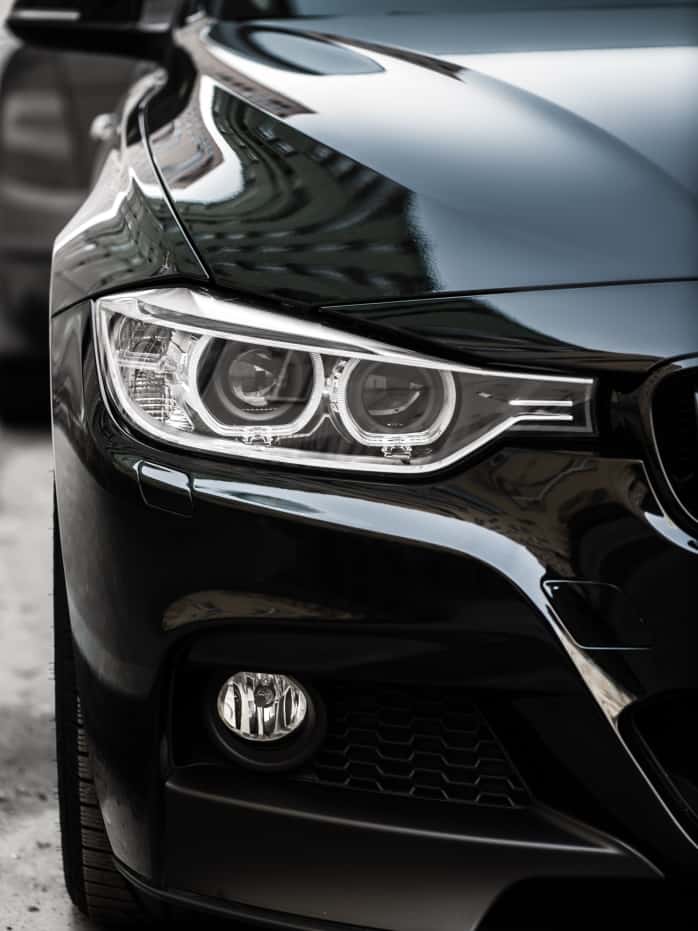 BMW with Headlight Protected