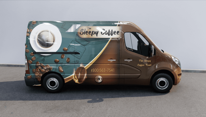 Coffee Truck in San Antonio with Limitless Wraps Graphics 
