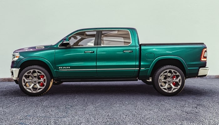 Dodge Ram with New Color Shift Wrap Installed