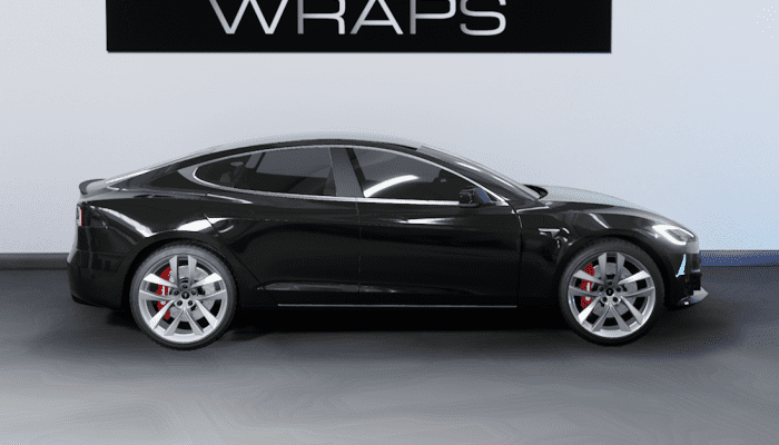 Tesla Wrapped with Custom Vinyl Graphics